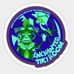 Enchanted Tiki Room (Blues and greens) Sticker